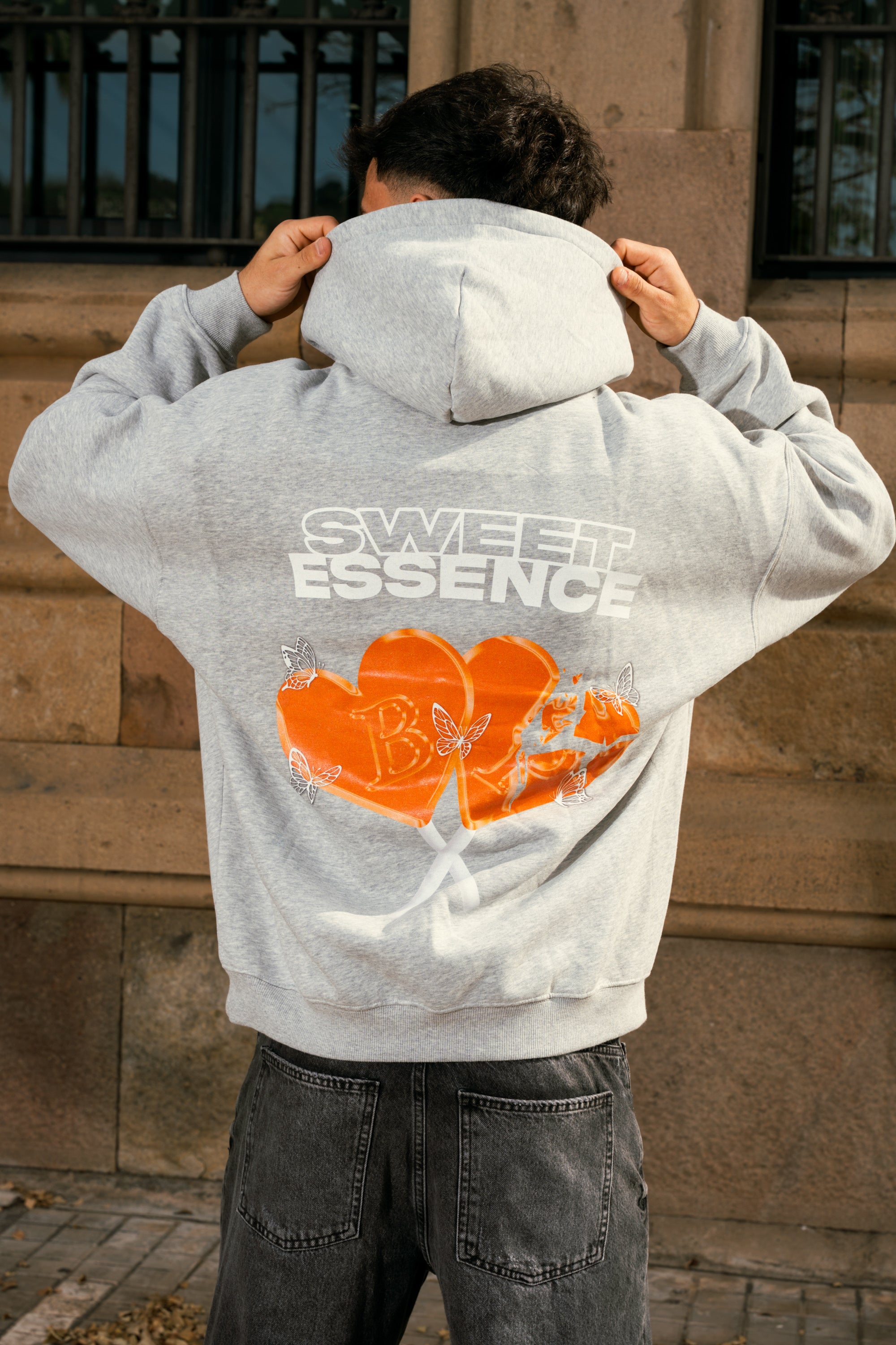 SWEET LOLLIPOPS GREY FLAME HOODIE