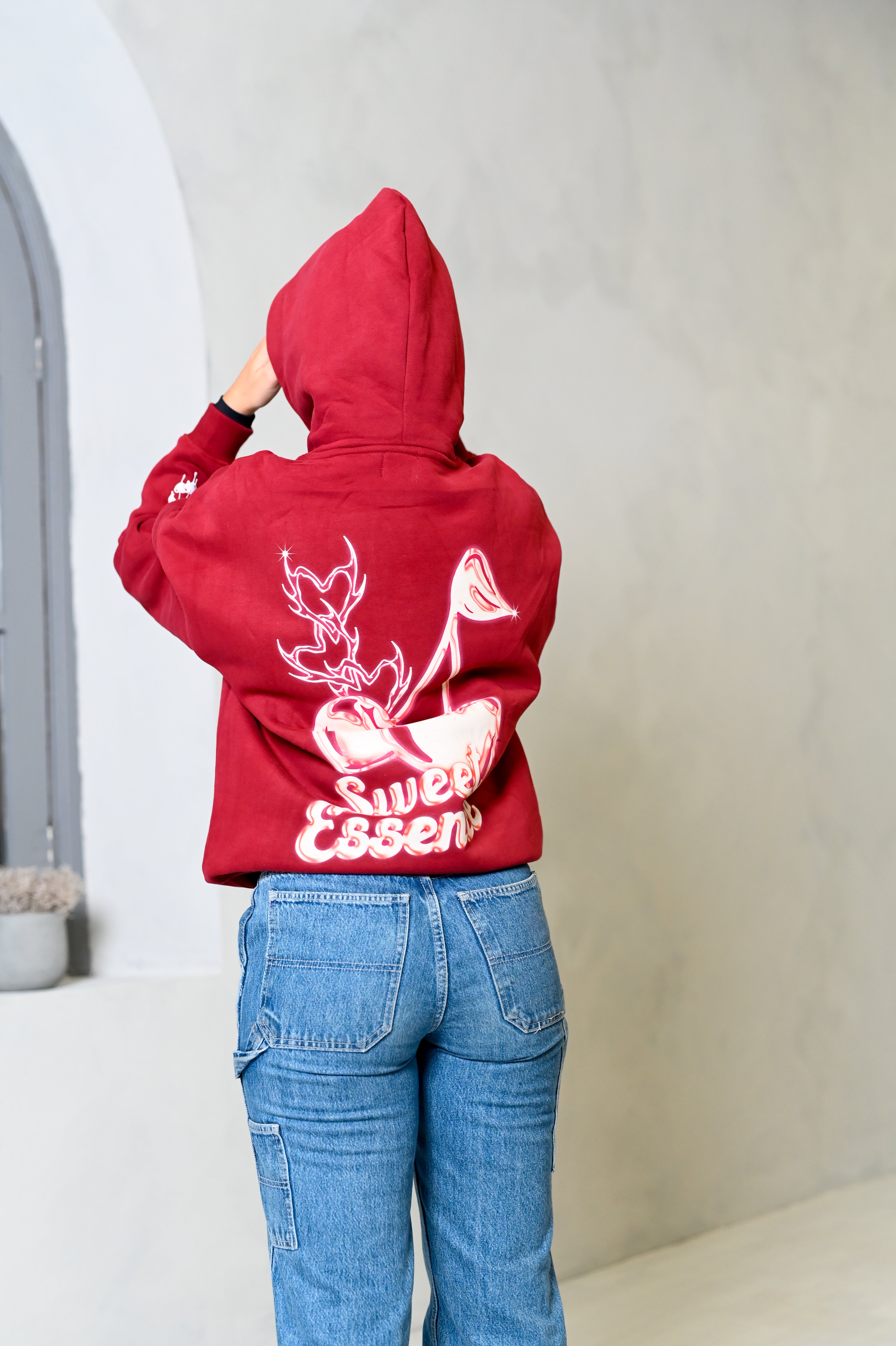 RETRO CHERRIES RED HOODIE