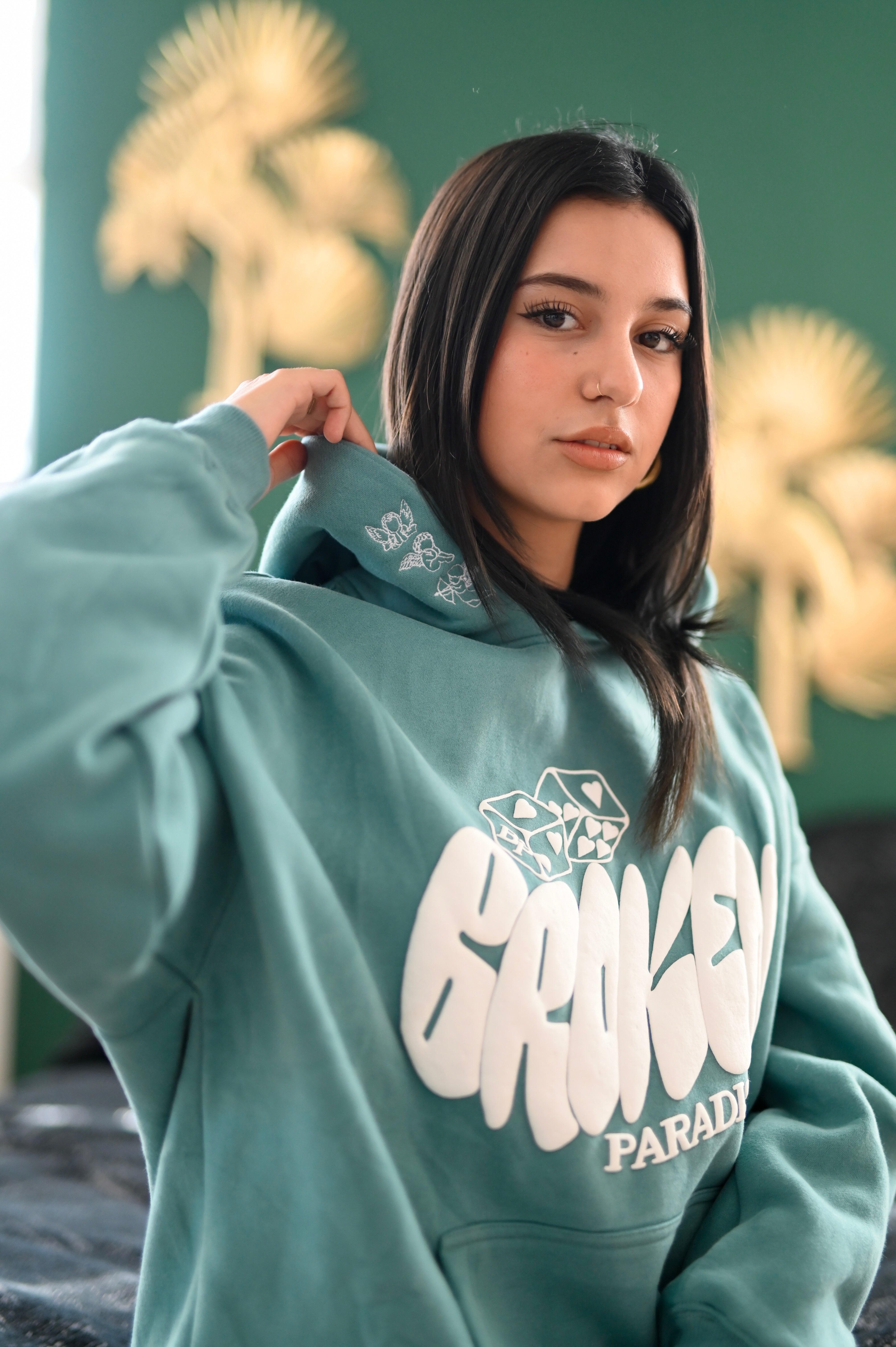 CLOUDY GREEN HOODIE