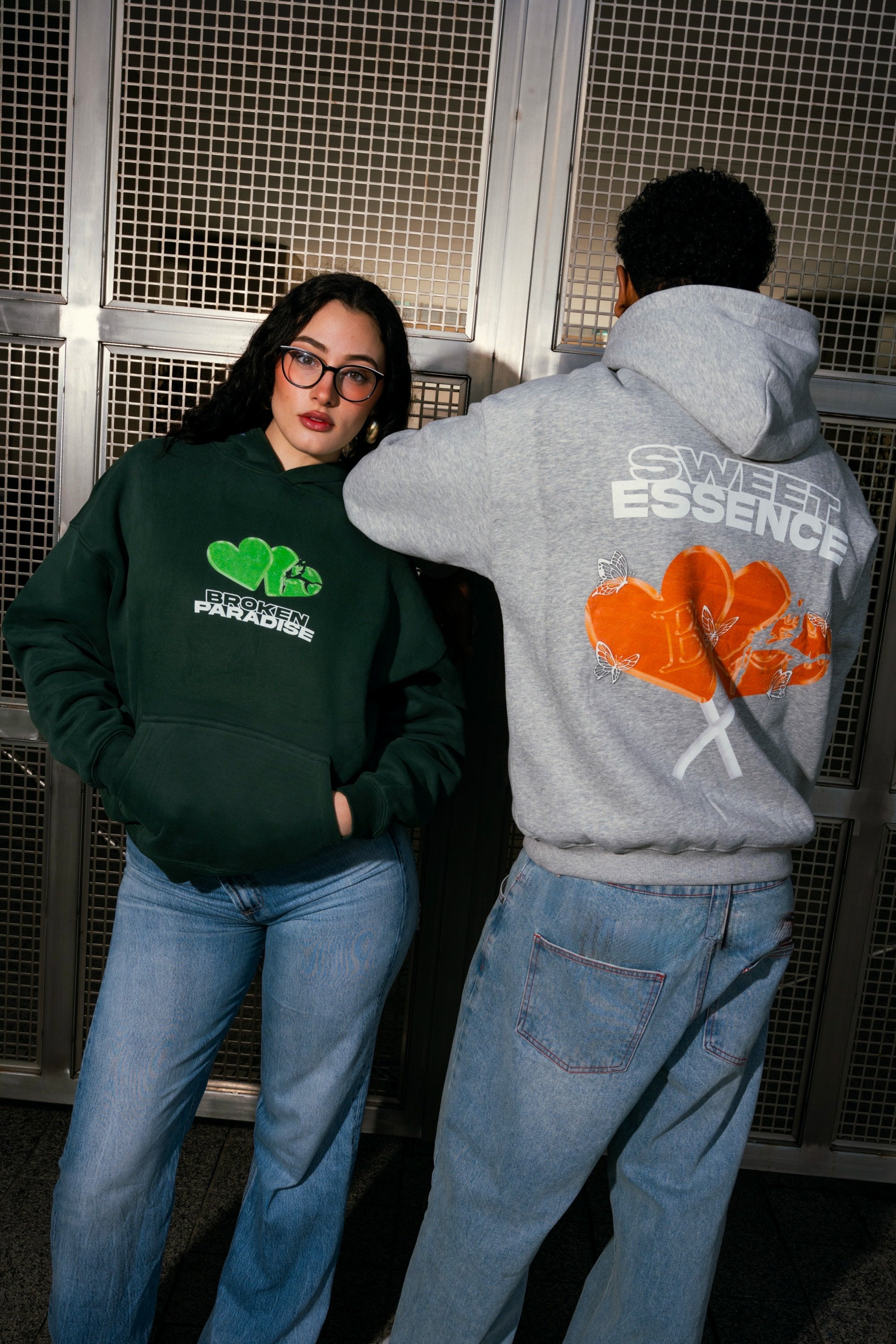 SWEET LOLLIPOPS GREY FLAME HOODIE