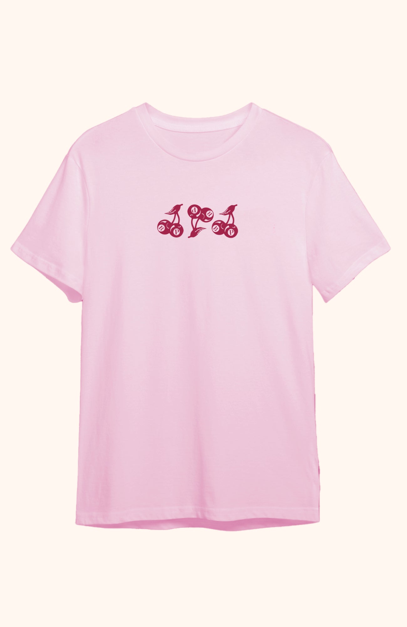 BROKEN CHERRIES PINK TEE