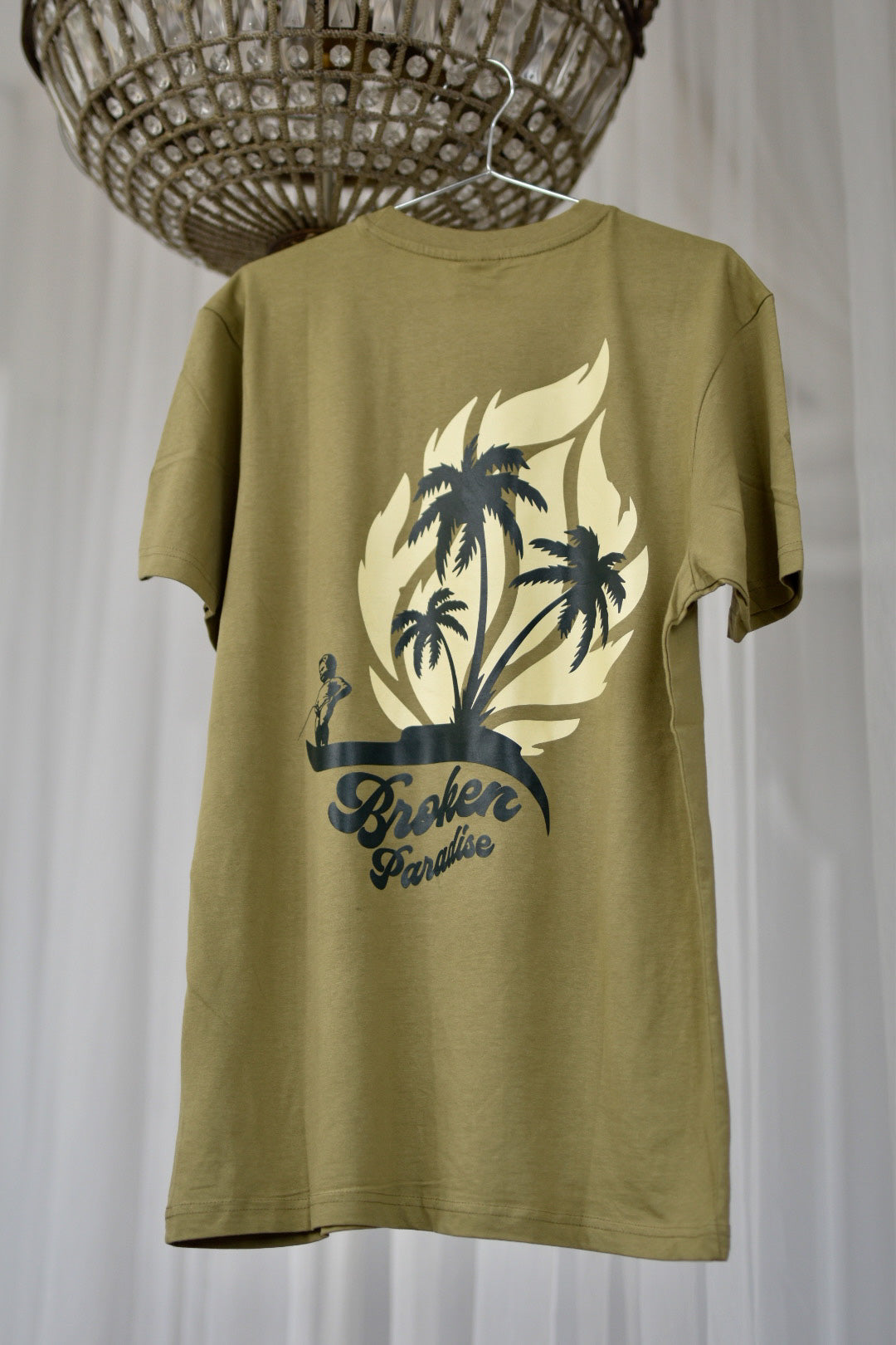 KHAKI GOLDEN FLAME TEE