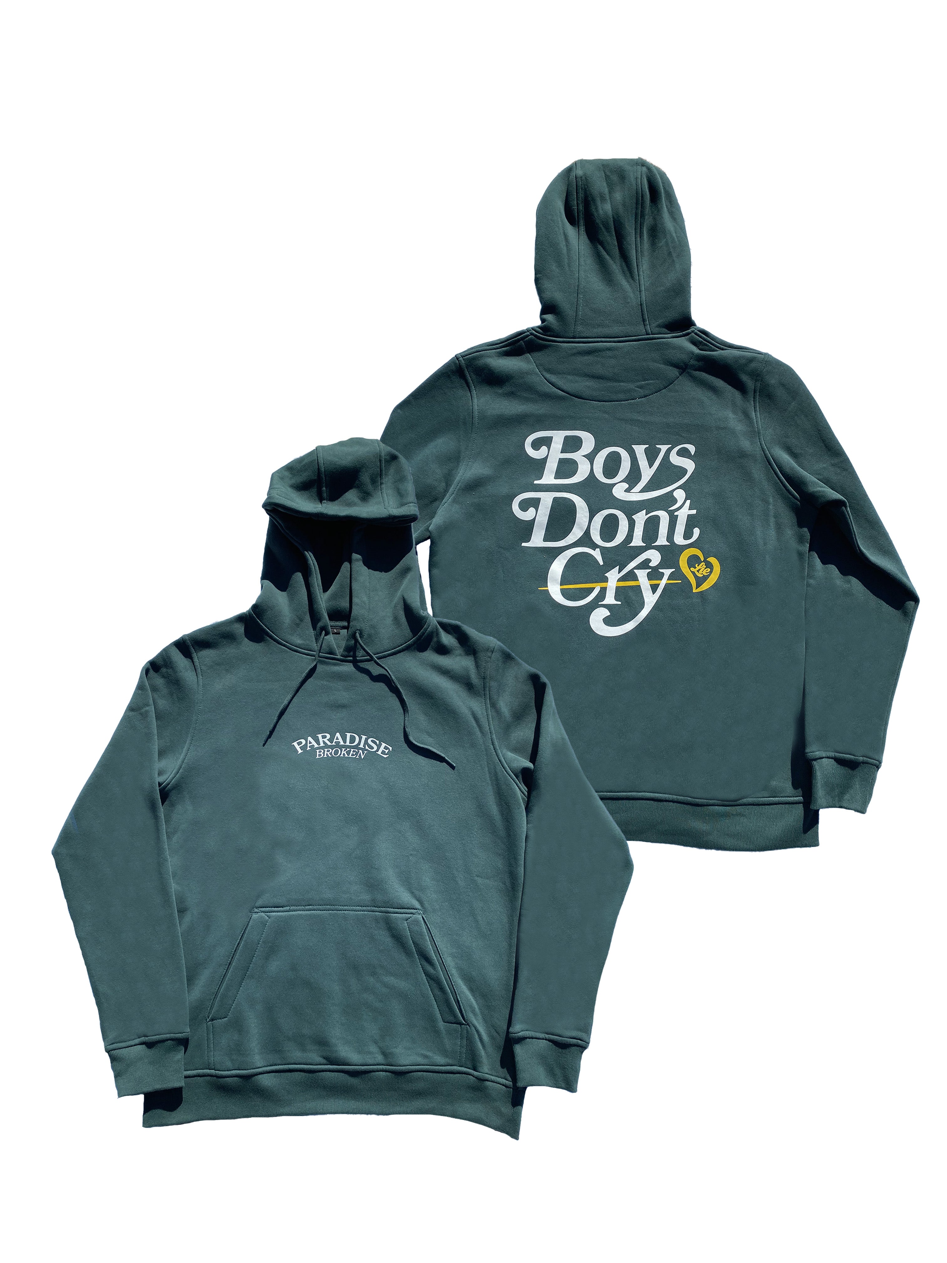 BOYS GREEN RETRO HOODIE