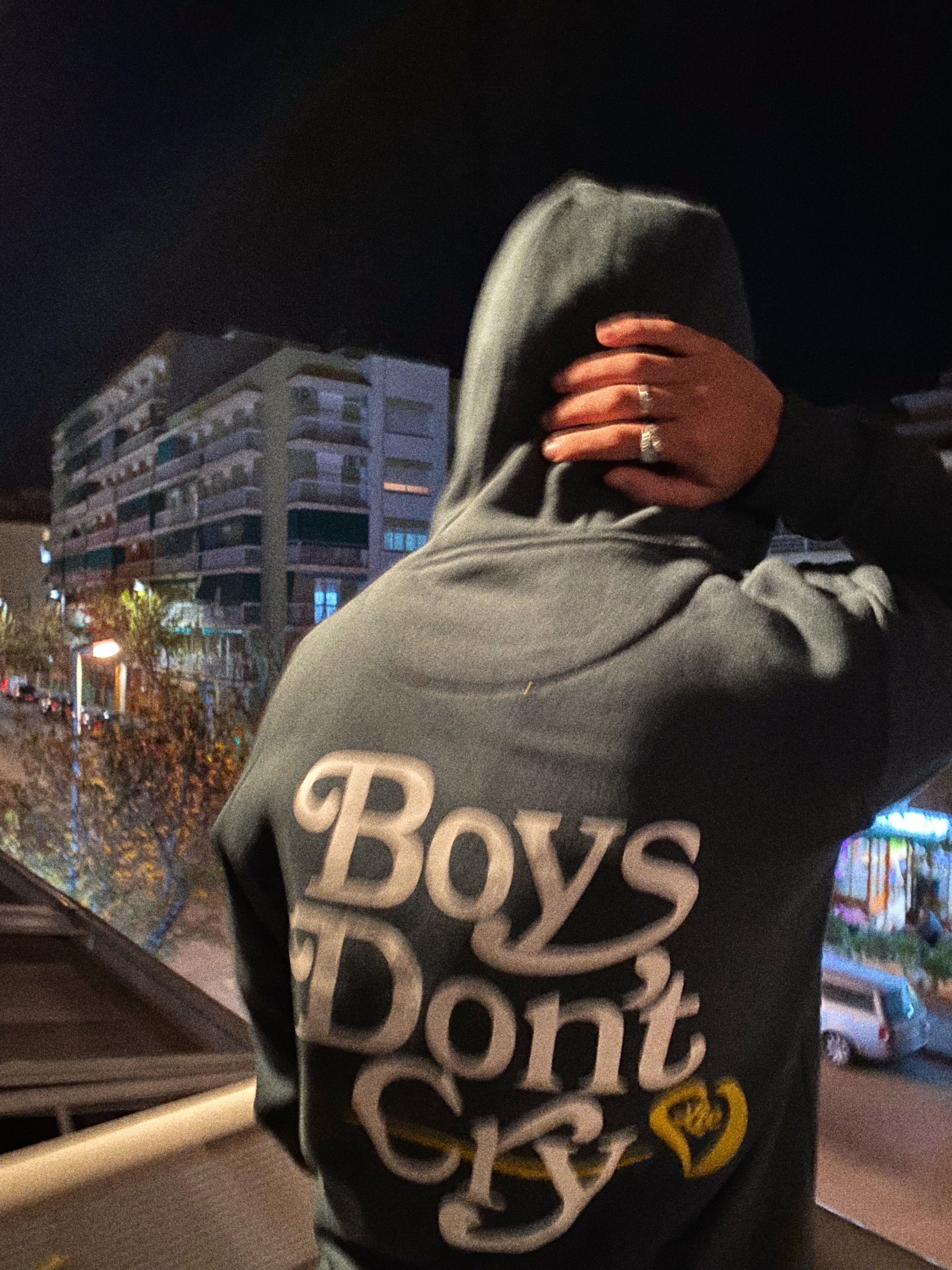 BOYS GREEN RETRO HOODIE